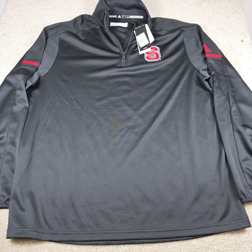 Adidas NC State Wolfpack Pullover Mens Large Black Climalite Quarter-Zip NCAA - Picture 3 of 7